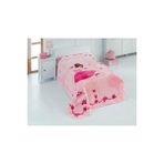 Sarar Tek Kişilik Polyester Kalın Pembe Çocuk Battaniyesi 160 x 220 cm Desenli ve Yumuşak