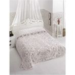 Sarar Viyola Çift Kişilik Vizon Battaniye 4 kg Yumuşak Polyester 200 x 240 cm Romantik Desenli - Kahverengi