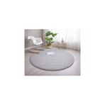 Sarar Yuvarlak Peluş Kaymaz Jel Taban Gri Pofuduk Halı Yolluk Kilim