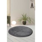 Sarar Yuvarlak Post Peluş Banyo Paspas - Antrasit