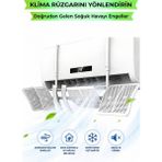 Saravita Klima Hava Yönlendirici Aparat 90X20 cm Ayarlanabilir Klima Rüzgar Önleyici Deflektör