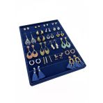 Saray Bosna Model Süet Kumaş Lacivert Renk 34/24 Cm Dikine Küpe Standı