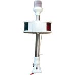 Saray Seyir Feneri Kombine Bayrak Direği 40CM 12V LED - Kırmızı - Yeşil - Şeffaf