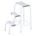 Saraylı Metal 3 Basamaklı Beyaz Renk Tabure Merdiven