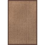 Saraz Halı 0503-KAHVE Kumaş Bordür Sisal Halı Kilim Hav Toz Vermez Kolay Temizlenen Hasır Kilim - 80 x 150 cm - Bej - Kahverengi