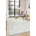 Saraz Halı Bambum 1001 Serisi Gri Saten Kadife Dokulu Kaymaz Taban Yıkanabilir Salon Mutfak Koridor Halısı - 80 x 150 cm