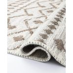 Saraz Halı Bohem Serisi Çift Taraflı Iskandinav Dokuma Pamuklu Kilim Bej - 160 x 230 cm - Kahverengi