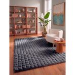 Saraz Halı Lux Bubble Ekstra Yumoş Peluş Halı Kaymaz Taban Puffy Tavşan Tüyü Halı Antrasit - 80 x 300 cm