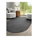 SARAZ HALI OVAL Elit 1016 ANTRASİT Sisal Hasır Görünümlü Modern Salon Oturma Odası Dört Mevsim Halı