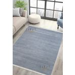 SARAZ HALI Parma Düz Mavi Model Dokuma Halı Kilim Yolluk Salon Halısı Modern Dokuma