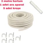 Sarcool Klima Su Tahliye Hortumu 3 Metre + Ek Parça + 5 Adet Krose
