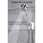 Sardıcı Duş Başlığı Turbo Basınçlı Masaj Etkili Su Tasarruflu