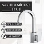 Sardıcı SRDC Mihenk Premium Mutfak Bataryası Pirinç Gövde Paslanmaz Boru Çift Su Girişi