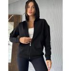 Şardonsuz Kapşonlu Fermuarlı Ceket 556340 - 001 Siyah