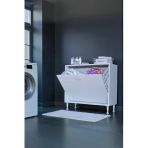 Sare 80 Cm Beyaz Sepetli Banyo Dolabı,Mutfak Dolabı 80X75x32,5 Cm Oyuncak Sepeti Çok Amaçlı Dolap