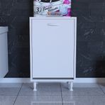 Sare Banyo Dolabı Kirli Çamaşır Sepetli Banyo Dolabı Beyaz Dolap 45 X 75 X 32,5 CM