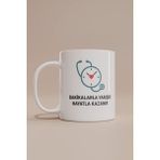 Sare Baskı Tasarım Doktor Temalı Kupa Bardak - Beyaz - 300 ml