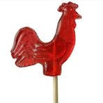 Sare Şekerleme Horoz Şekeri (25'li) Kutu Kırmızı Renk Karışık Meyve Aromalı Ahşap Saplı (12 Gr) - 25 Adet