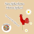 Sare Şekerleme Horoz Şekeri (40'lı) Kutu Kırmızı Renk Karışık Meyve Aromalı Ahşap Saplı (12 Gr) - 40 Adet