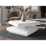 Sare Trade Hernest Modern Kare Orta Sehpa Salon Oturma Odası Sehpası 70X70X34 cm - KAHVERENGİ
