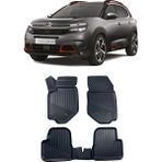 Sare Tuning Citroen C5 Aircross 2017 ve Sonrası Araca Özel 4d Havuzlu Paspas Seti - Siyah