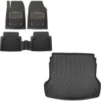 Sare Tuning Ford Escort 1993-2001 Sedan 3D Bagaj Havuzu ve Krom Karbon Paspas
