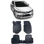 Sare Tuning Honda Civic 2007-2011 Arası Araca Özel Kauçuk 4d Havuzlu Paspas Takımı - Siyah