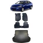 Sare Tuning Hyundai Accent Blue 2010 ve Sonrası Araca Özel 4d Havuzlu Paspas ve Bagaj Seti - Siyah