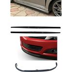 Sare Tuning Hyundai I20 2009-2014 Düz Yan Marşpiyel Eki Ve 2 Parça Lip Siyah Ön Tampon Eki Set