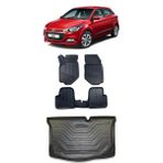 Sare Tuning Hyundai I20 2014-2020 Araca Özel 4d Havuzlu Paspas ve Bagaj Seti - Siyah