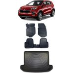 Sare Tuning Kia Sportage Ql 2016-2020 Araca Özel 4d Havuzlu Paspas ve Bagaj Seti - Siyah