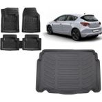 Sare Tuning Opel Astra J Hatchback Siyah 3D Bagaj Havuzu ve 4D Luxury Havuzlu Paspas