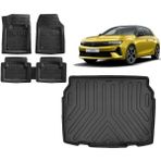 Sare Tuning Opel Astra L 2023 Model Siyah 3D Üst Bagaj Havuzu ve 4D Luxury Havuzlu Paspas