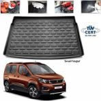 Sare Tuning Peugeot Rıfter 2019 Sonrası 3D Lüx Bagaj Havuzu - Siyah