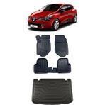 Sare Tuning Renault Clio 4 2012-2019 Araca Özel 4d Havuzlu Paspas ve Bagaj Seti - Siyah