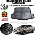 Sare Tuning Renault Megane 4 Sedan Çift Kulak 3D Lüx Bagaj Havuzu - Siyah