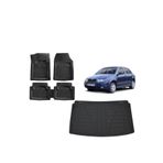 Sare Tuning Skoda Fabia 2005 Model Hatchback Siyah 3D Bagaj Havuzu ve 4D Luxury Havuzlu Paspas