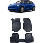 Sare Tuning Tesla Model Y Araca Özel Kauçuk 4d Havuzlu Paspas Takımı - Siyah