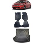 Sare Tuning Toyota Corolla Sedan 2013-2018 Araca Özel 4d Havuzlu Paspas ve Bagaj Seti - Siyah