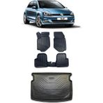 Sare Tuning Volkswagen Golf 7 2012-2020 Araca Özel 4d Havuzlu Paspas ve Bagaj Seti - Siyah