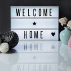 Sarego A5 LED Işıklı Yazı Panosu Lightbox Küçük Boy Değiştirilebilir Harfli Masaüstü Dekoratif Işık