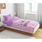Sarel Group Kuromi Baskılı 3D Tek Kişilik Çarşafsız Nevresim Takımı - 160 x 220 cm - Mor