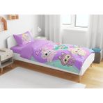 Sarel Group Labubu Baskılı 3D Tek Kişilik Çarşafsız Nevresim Takımı - 160 x 220 cm - Mor