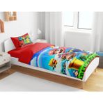 Sarel Group Super Mario Dijital Baskılı Tek Kişilik Çarşafsız Nevresim Takımı - 160 x 220 cm - Kırmızı