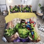 Sarel Yeşil Dev Baskılı 3D Çift Kişilik Nevresim Takımı - 200 x 220 cm