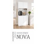 Sarenzo Nova 90x210 cm Çok Amaçlı Dolap Kahve Köşesi Mutfak Düzenleyici Beyaz
