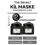 Sarest skincare Ölü Deniz Kil Maskesi Kolajen Siyah Nokta Karşıtı Ölü Deriden Arındırır Yüze Canlılık Sağlar 150g 2li SET
