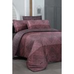 Sarev Brezno Kırmızı King Size (Battal Boy) %100 Pamuk Saten Çift Taraflı 300 Tc Nevresim Takımı - 240 x 220 cm