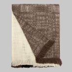 Sarev Chaca Throw (Koltuk Battaniyesi) Mocha - 1,5 × 1,2 cm - Desenli