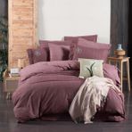 Sarev Ederlezi Çift Kişilik %100 Pamuk Flanel (Pazen) Nevresim Takımı Gül Kurusu - 001-Renkli - 200 x 220 cm